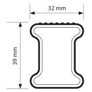 Kargo, bara de acoperis din otel - 135 cm