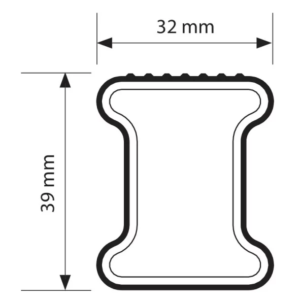 Kargo, bara de acoperis din otel - 135 cm