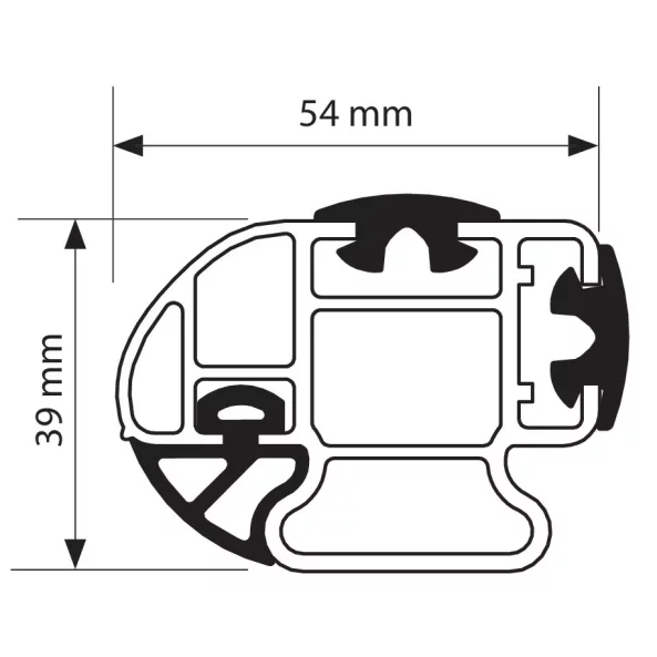 Kargo-Plus, bara de acoperis din aluminiu - 115 cm