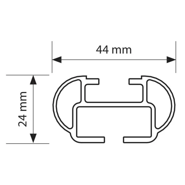 Kuma, set complet bare de acoperis din aluminiu - M - 122 cm