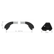 Snap Alu, pereche de bare telescopice de acoperis din aluminiu - S - 80÷111 cm