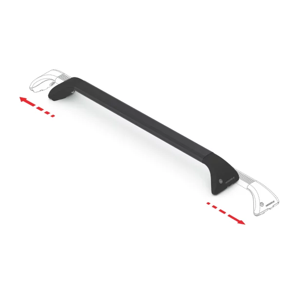 Snap Steel Rail, set complet de bare telescopice de acoperis din otel - S - F0