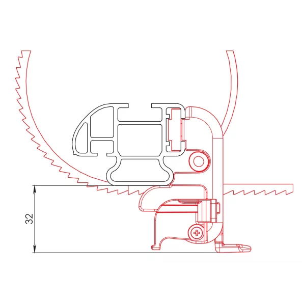 U-5, centura de oprire a scarii (pereche)